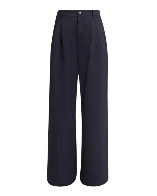 Jil Sander Pleated Cotton Wide-Leg Trousers