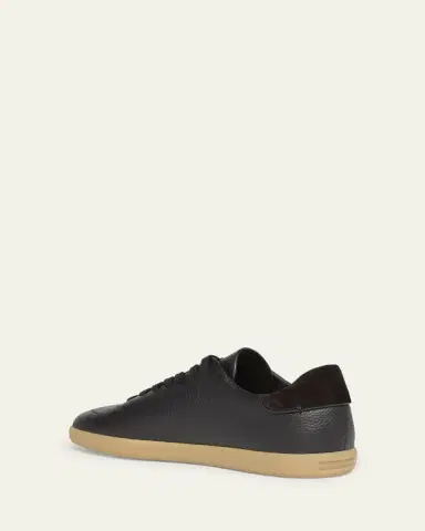 Zegna Men's 232 Grained Leather Low-Top Sneakers | Thumbnail 2 Zegna Men's 232 Grained Leather Low-Top Sneakers | Thumbnail 2