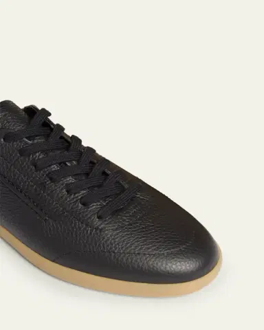 Zegna Men's 232 Grained Leather Low-Top Sneakers | Thumbnail 3 Zegna Men's 232 Grained Leather Low-Top Sneakers | Thumbnail 3