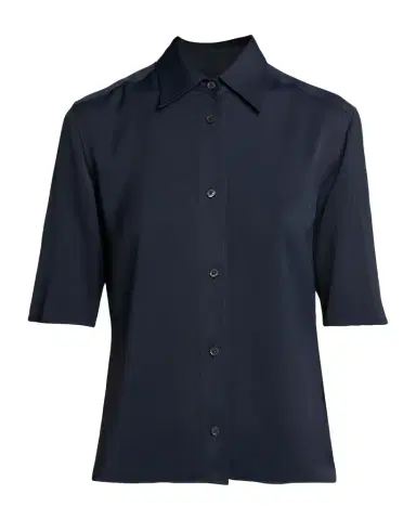 Jil Sander Short-Sleeve Viscose Button-Down Shirt | Thumbnail 1 Jil Sander Short-Sleeve Viscose Button-Down Shirt | Thumbnail 1