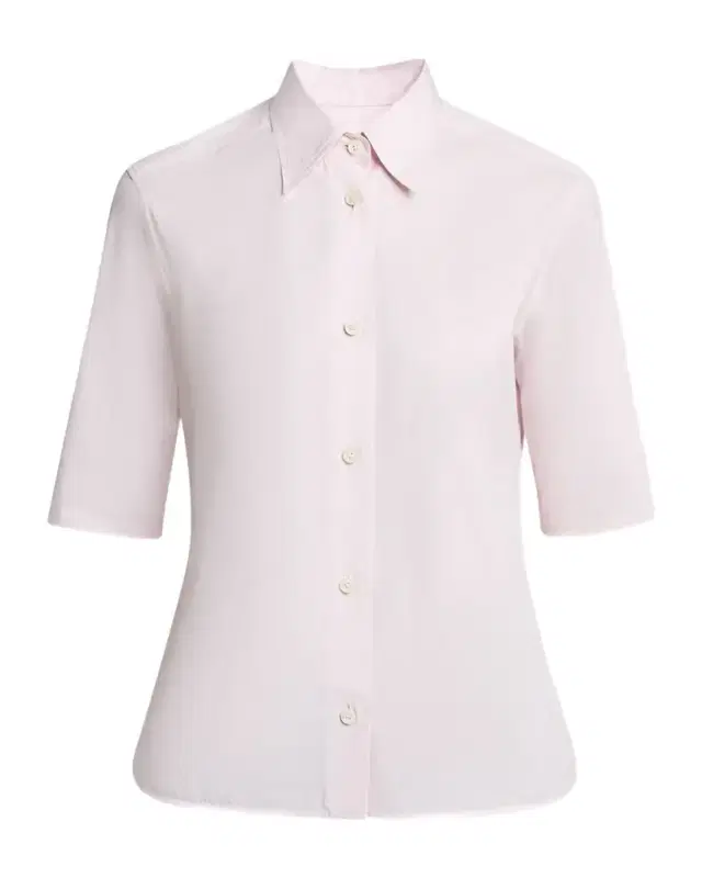 Jil Sander Elbow-Sleeve Slim Button-Down Shirt