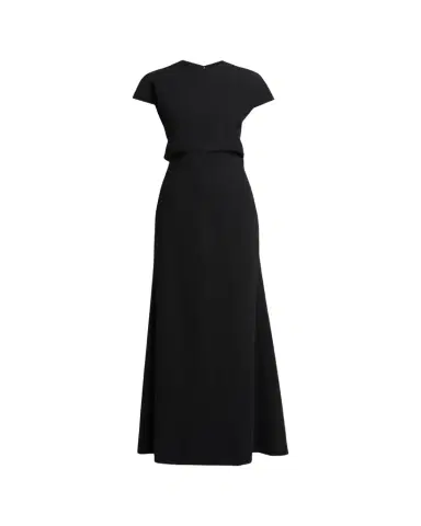 Jil Sander Open Back Short-Sleeve Long Wool Dress | Thumbnail 1 Jil Sander Open Back Short-Sleeve Long Wool Dress | Thumbnail 1