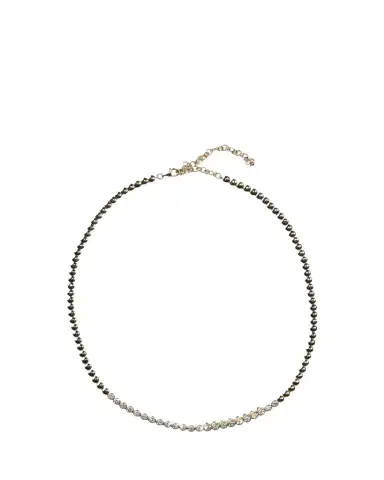 TYPE JEWELRY TUBBO SIDEWAY Diamond and Emerald Tennis Necklace | Thumbnail 1