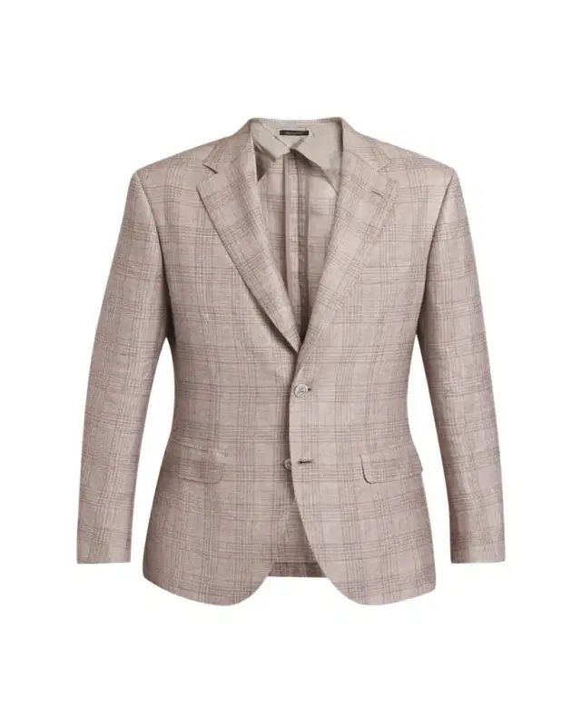 Brioni Men's Linen, Cashmere and Silk Plaid Sport Coat