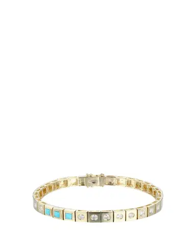Type Jewelry LEGGO ID Turquoise and Diamond Tennis Bracelet | Thumbnail 1 Type Jewelry LEGGO ID Turquoise and Diamond Tennis Bracelet | Thumbnail 1