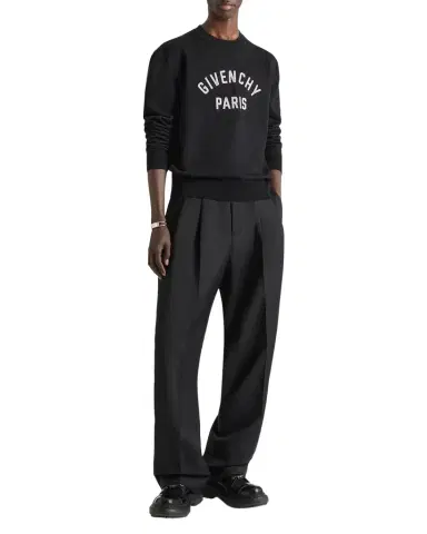 Givenchy Men's Embroidered Logo Cotton Crewneck Sweater | Thumbnail 1 Givenchy Men's Embroidered Logo Cotton Crewneck Sweater | Thumbnail 1