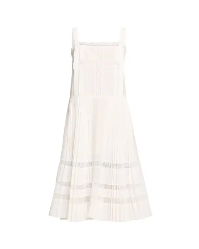 3.1 Phillip Lim Pleated Lace-Inset Midi Dress