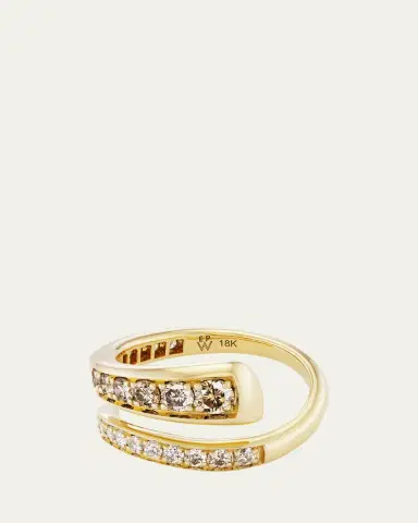 Emily P. Wheeler Wrap Ring with Brown and White Diamonds | Thumbnail 3 Emily P. Wheeler Wrap Ring with Brown and White Diamonds | Thumbnail 3
