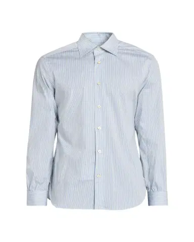 Kiton Men's Cotton Stretch Multi-Stripe Sport Shirt | Thumbnail 1 Kiton Men's Cotton Stretch Multi-Stripe Sport Shirt | Thumbnail 1