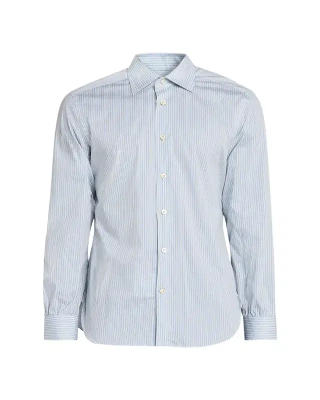 Kiton Men's Cotton Stretch Multi-Stripe Sport Shirt