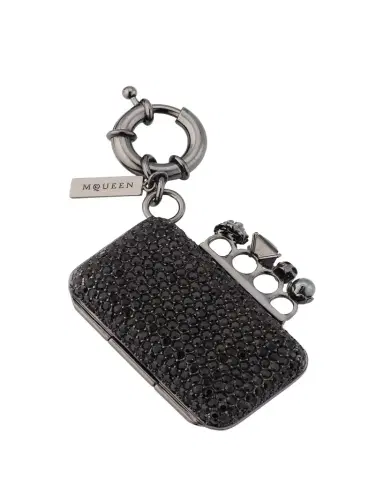 McQueen Rhinestone Knuckle Clutch Bag Charm | Thumbnail 1