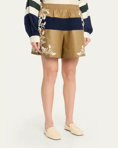 Sea Georgie Embroidered Pull-On Shorts | Thumbnail 4 Sea Georgie Embroidered Pull-On Shorts | Thumbnail 4