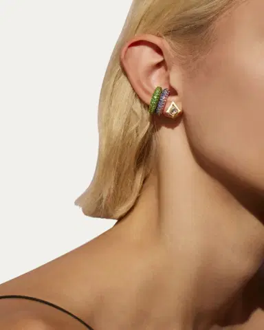 Emily P. Wheeler Coastline Amethyst and Sapphire Ear Cuff, Single | Thumbnail 2