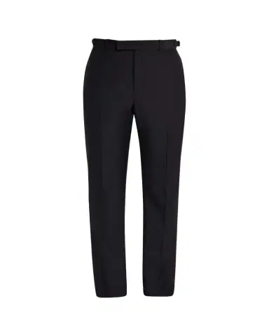 Alexander McQueen Men's Waist-Tab Straight Fit Flat-Front Trousers | Thumbnail 1 Alexander McQueen Men's Waist-Tab Straight Fit Flat-Front Trousers | Thumbnail 1
