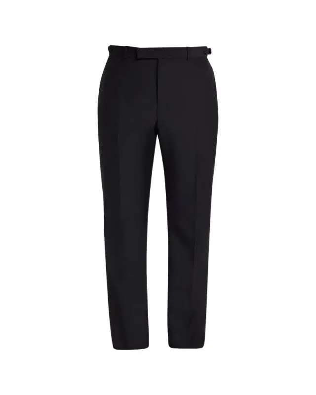 McQueen Men's Waist-Tab Straight Fit Flat-Front Trousers