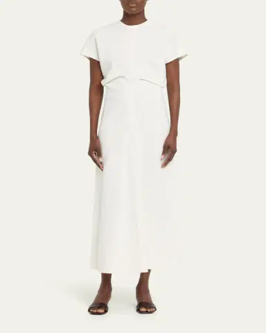 Toteme Slouch Waist Short Sleeve Dress | Thumbnail 2