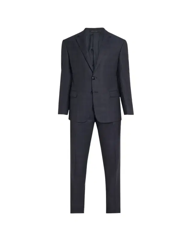 Men's Tonal Check Single-Breasted Suit