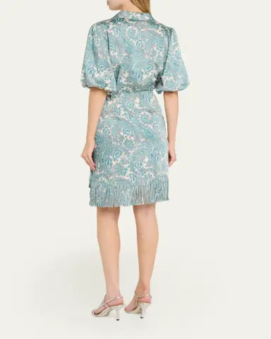 Cinq à Sept Hendrix Paisley Mini Shirtdress | Thumbnail 3 Cinq à Sept Hendrix Paisley Mini Shirtdress | Thumbnail 3