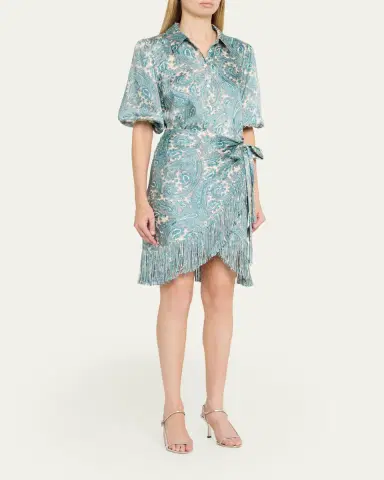 Cinq à Sept Hendrix Paisley Mini Shirtdress | Thumbnail 4 Cinq à Sept Hendrix Paisley Mini Shirtdress | Thumbnail 4