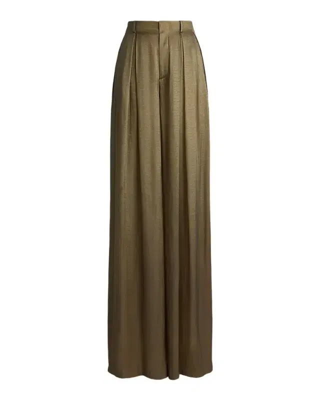 Ralph Lauren Collection Greer Lamé Pleated Pant