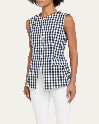 Veronica Beard Haina Cotton Gingham Shorts | Thumbnail 4 Veronica Beard Haina Cotton Gingham Shorts | Thumbnail 4