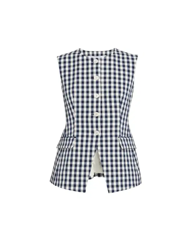 Veronica Beard Haina Cotton Gingham Shorts