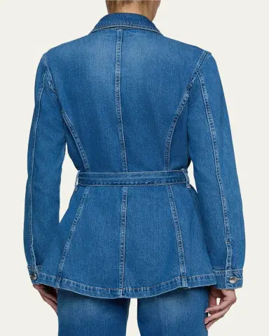 L'Agence Samaya Denim Safari Jacket | Thumbnail 3