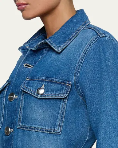 L'Agence Samaya Denim Safari Jacket | Thumbnail 5