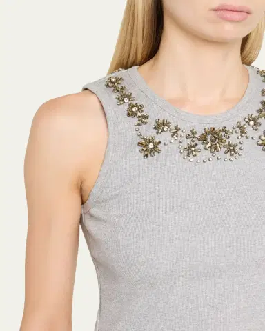 Cinq à Sept Crystal Lattice Tank Top | Thumbnail 5