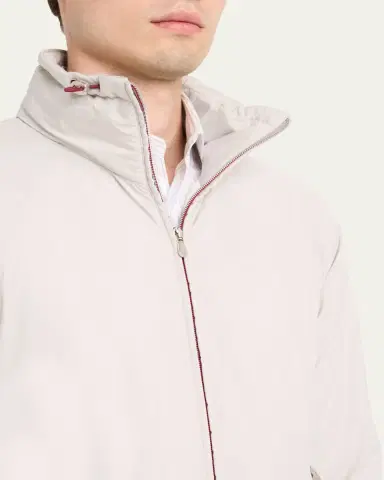 Brunello Cucinelli Men's Thermor Stand Collar Full-Zip Jacket | Thumbnail 5