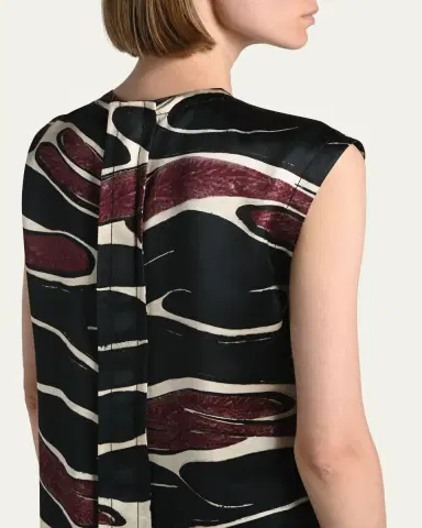 Marni Abstract Wave Sleeveless Midi Dress | Thumbnail 5 Marni Abstract Wave Sleeveless Midi Dress | Thumbnail 5