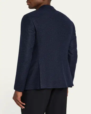 Giorgio Armani Men's Soft Line Check Single-Breasted Sport Coat | Thumbnail 3