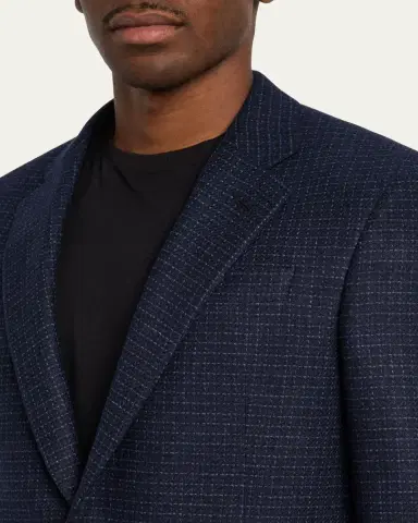 Giorgio Armani Men's Soft Line Check Single-Breasted Sport Coat | Thumbnail 5