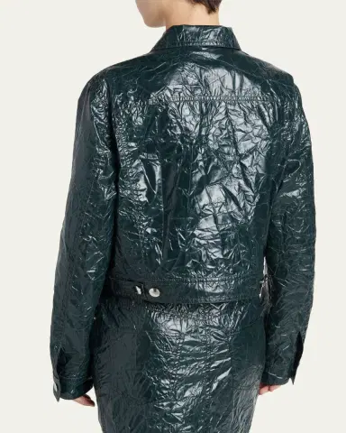 Marni Glossy Crinkled Jacker | Thumbnail 3 Marni Glossy Crinkled Jacker | Thumbnail 3