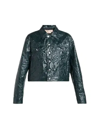 Marni Glossy Crinkled Jacker | Thumbnail 1 Marni Glossy Crinkled Jacker | Thumbnail 1