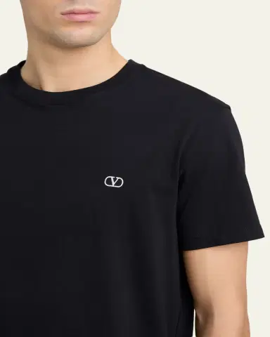 Valentino Garavani Men's VLogo Signature Cotton Short-Sleeve T-Shirt | Thumbnail 5 Valentino Garavani Men's VLogo Signature Cotton Short-Sleeve T-Shirt | Thumbnail 5