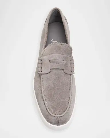 Christian Louboutin Men's The Harold I Flat Leather Red-Sole Boat Shoes | Thumbnail 6