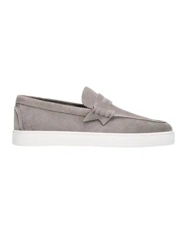 Christian Louboutin Men's The Harold I Flat Leather Red-Sole Boat Shoes | Thumbnail 1