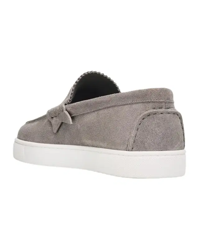 Christian Louboutin Men 's The Harold I Flat Leather Red-Sole Boat Shoes