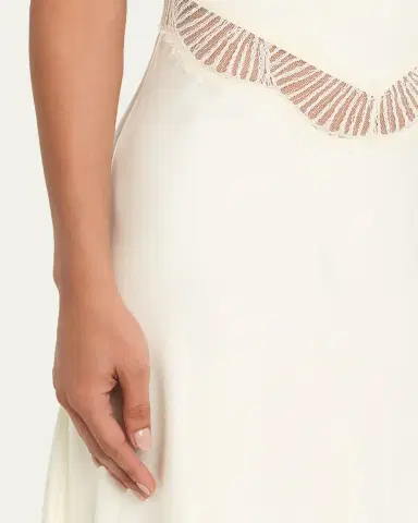A.L.C. Lucia Satin & Lace Midi Dress | Thumbnail 5