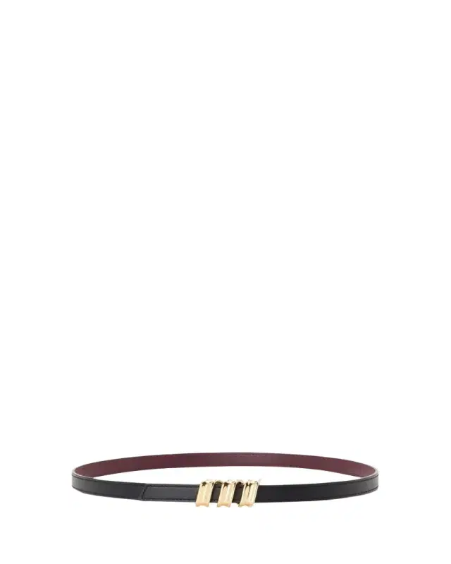 Reversible Coil Belt in Smooth Calfskin
