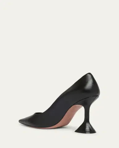Amina Muaddi Ami Pointed Leather Pumps | Thumbnail 4 Amina Muaddi Ami Pointed Leather Pumps | Thumbnail 4