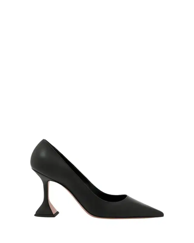 Amina Muaddi Ami Pointed Leather Pumps