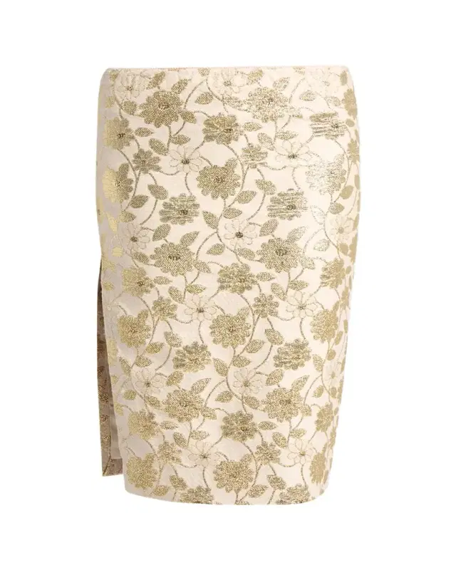 Saint Laurent Brocade Midi Skirt