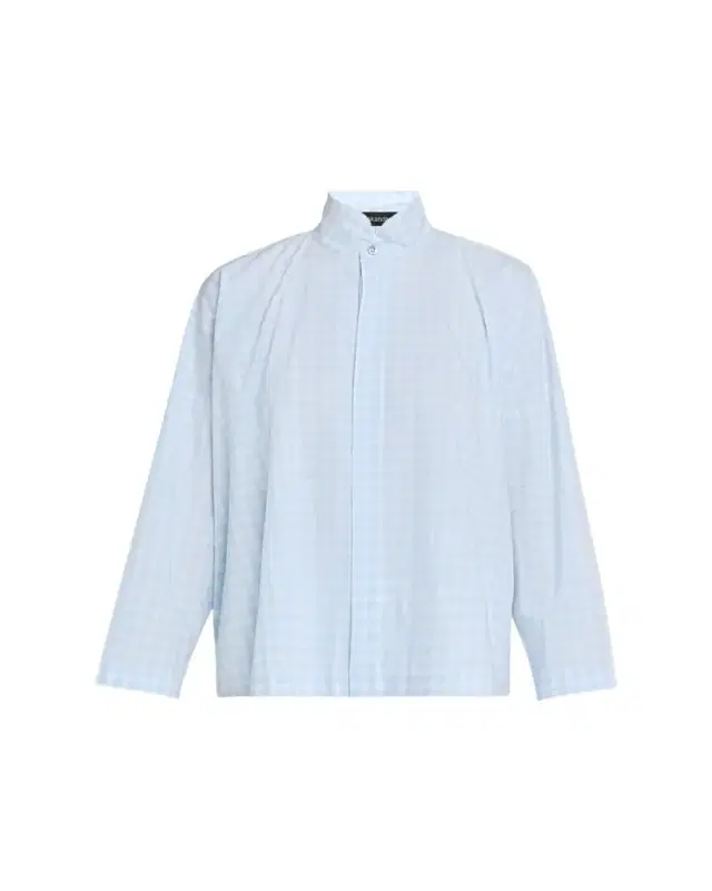 Eskandar Triple-Plaid Cotton Wide Longer Back Shirt Jacket