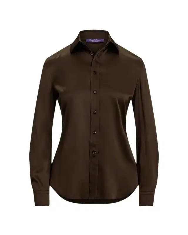 Ralph Lauren Collection Silk Classic Button-Down Shirt
