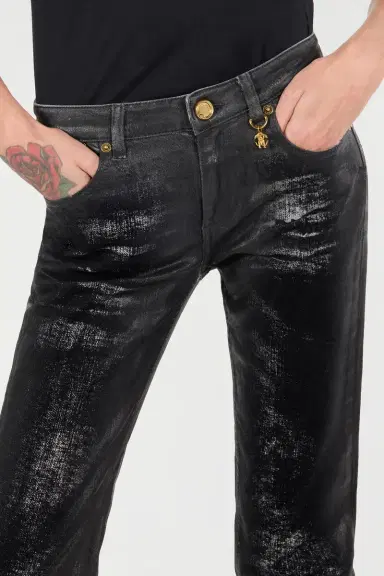 Roberto Cavalli Distressed-Effect Python Skin Jeans | Thumbnail 5