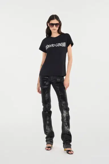 Roberto Cavalli Distressed-Effect Python Skin Jeans | Thumbnail 7
