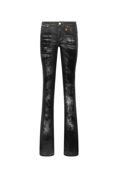 Roberto Cavalli Distressed-Effect Python Skin Jeans | Thumbnail 1