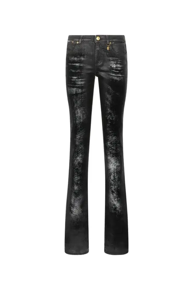 Roberto Cavalli Distressed-Effect Python Skin Jeans